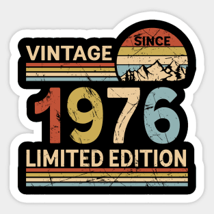 Vintage Since 1976 Limited Edition 47th Birthday Gift Vintage Men's Sticker